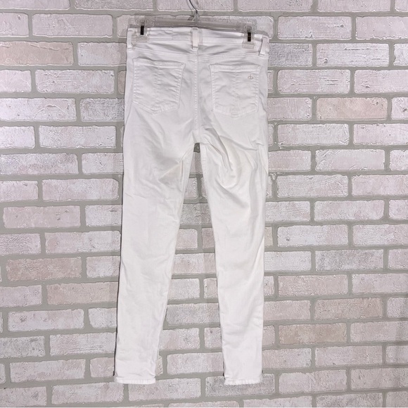 Rag & bone Zipper Capri Skinny Jeans in Bright White Shredded Size 26 - Picture 6 of 11
